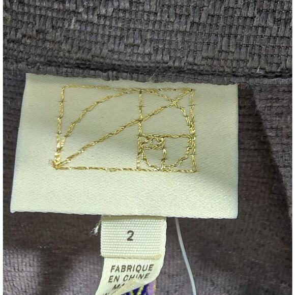 Coquille Blazer Womens 2 XS Gray Crop Jacket Golden Ratio Dynamism - Picture 3 of 13